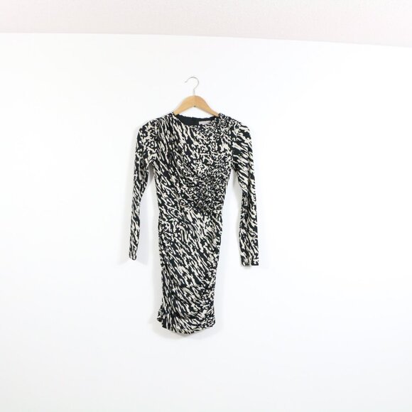 *H&M Draped Black and Beige bodycon dress - Picture 3 of 8